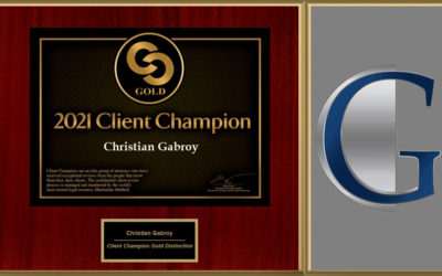 The Martindale-Hubbell 2021 Client Champion Award Has Been Awarded to Christian Gabroy