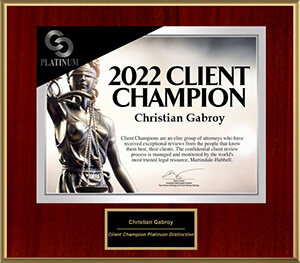 2022 Client Champion Platinum Award
